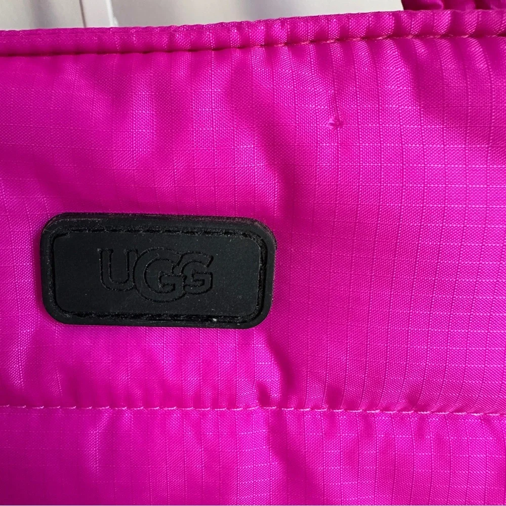 UGG Krystal Puffer Tote Bag Channel Quilted Pink Rock Rose - Picture 15 of 17
